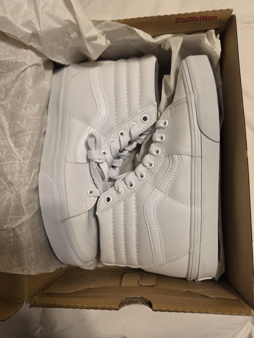 Vans Sk8-Hi Canvas High-Top Sneakers - White